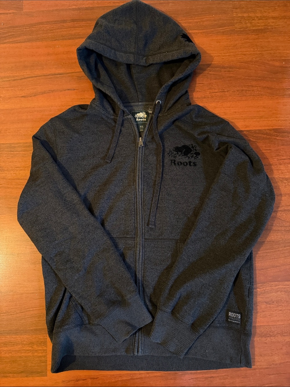 Roots men Dark Charcoal Zip-Up Hoodie Jacket